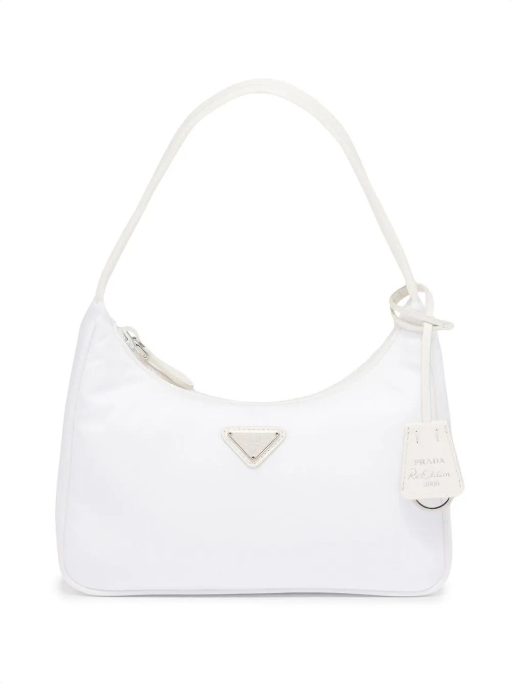 Prada mini sac à plaque logo - Blanc Top Merken Winkel