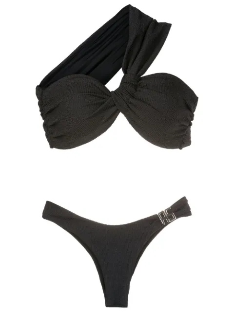 Amir Slama fine-ribbed one-shoulder bikini