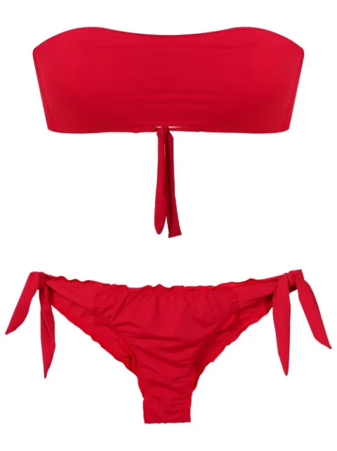 Amir Slama bikini estilo bandeau con detalle fruncido