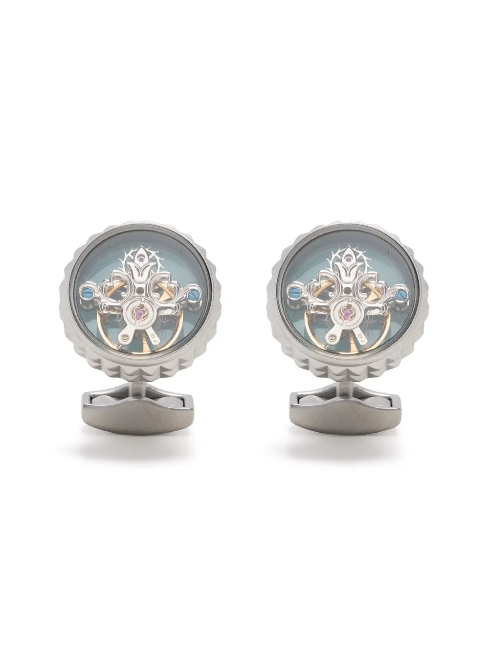 

Tateossian Diamond Giza tourbillon cufflinks - Silver
