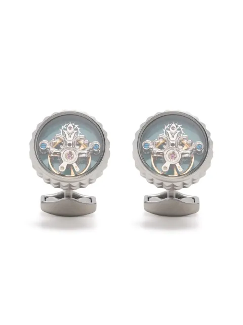 Farfetch Uomo Accessori Cravatte e accessori Gemelli Argento Gemelli con cristalli 