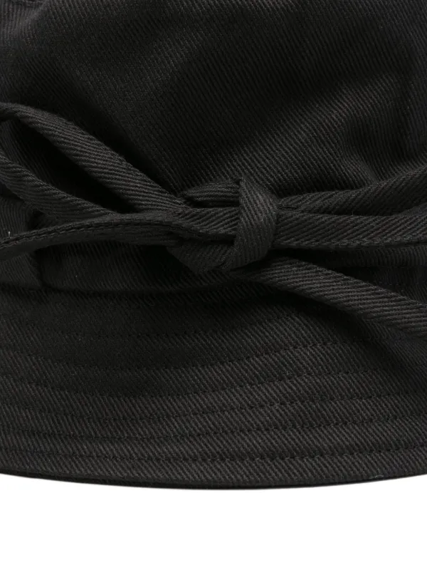 ★関税込★Jacquemus★Le Bob Gadjo Bow Bucket Hat Black★ Jacquemus Le Bob Gadjo Bow Bucket Hat Black Men's - SS22 - US