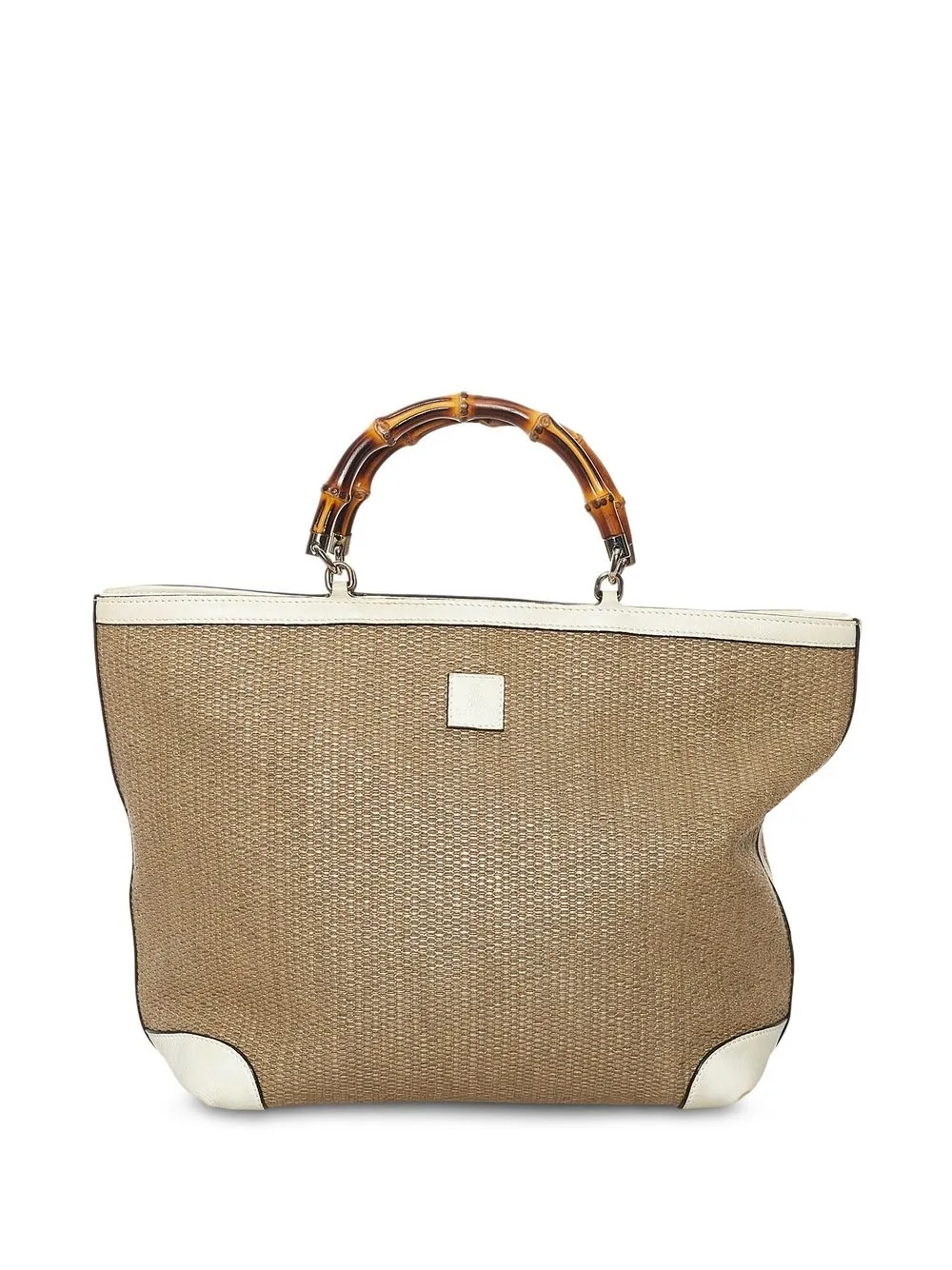 

Gucci Pre-Owned Bamboo woven tote bag - Brown