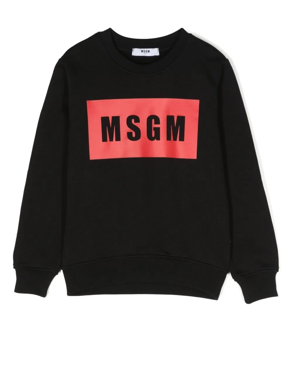 

MSGM Kids sudadera con logo estampado - Negro