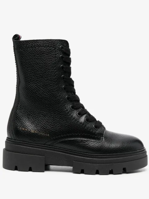 Tommy Hilfiger chunky lace-up leather ankle boots