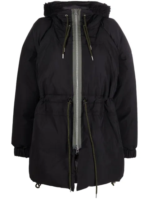 sacai drawstring hooded parka