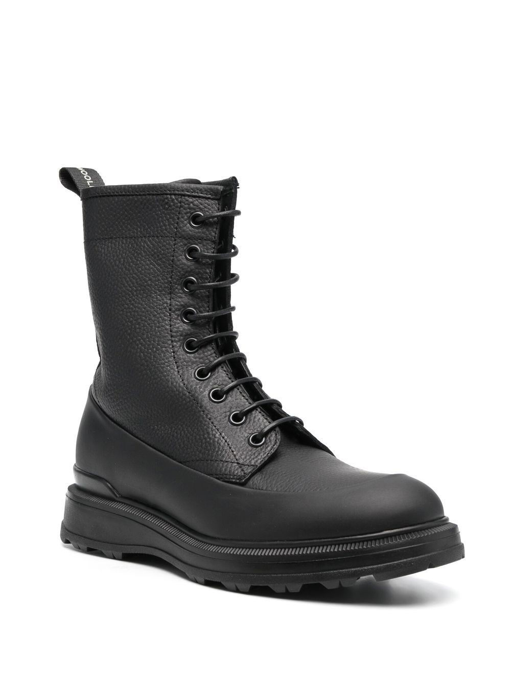 Woolrich Leren combat boots - Zwart