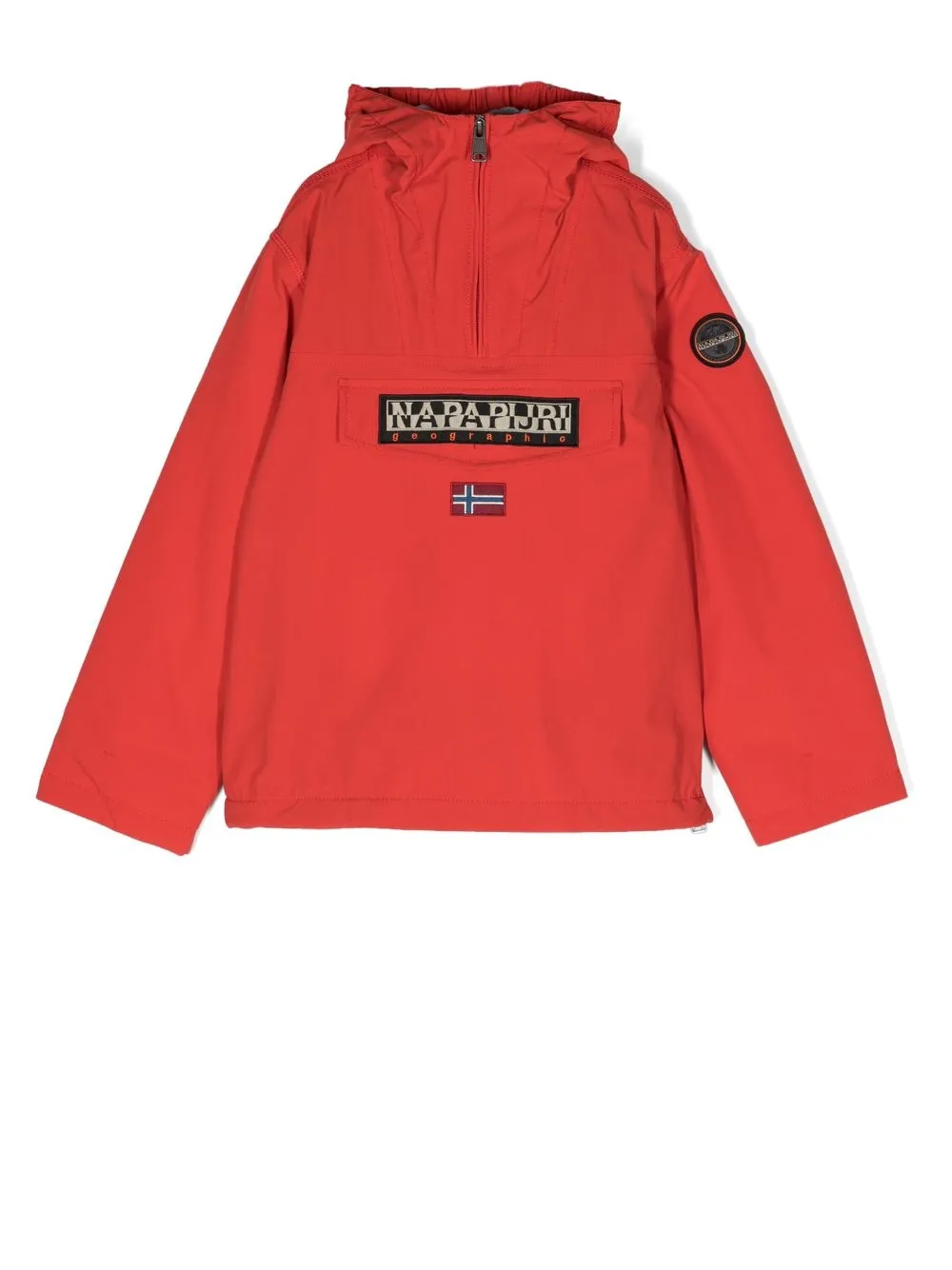 Napapijri Kids Regenjas met logopatch Rood