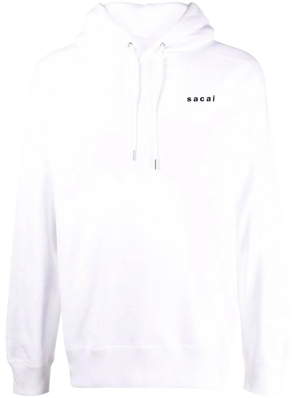 

sacai hoodie con eslogan estampado - Blanco