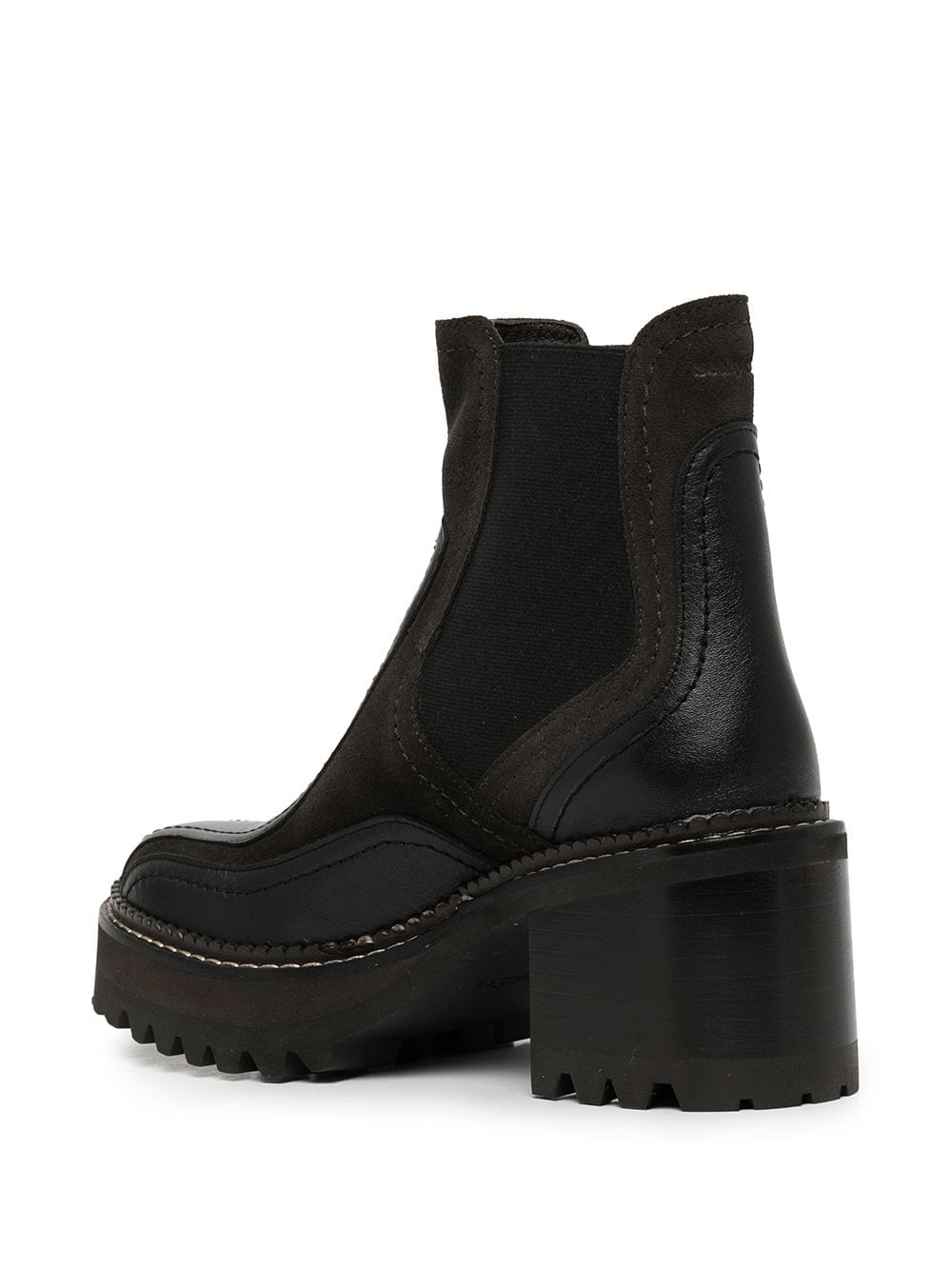 Shop See By Chloé Panelled Leather Chelsea Boots In Black
