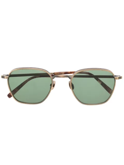 Matsuda logo-engraved square-frame glasses