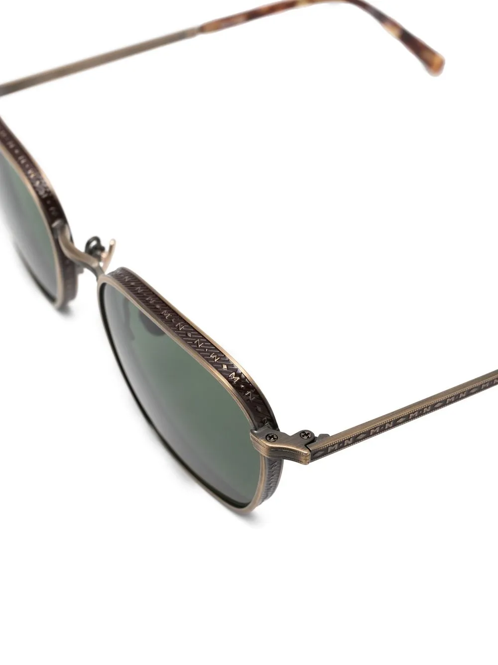  Matsuda Logo-engraved Square-frame Glasses - Gold 
