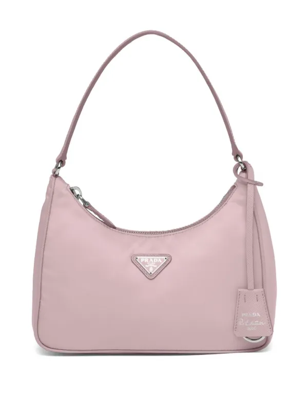 Prada Re-edition 2005 Leather Shoulder Bag in Pink