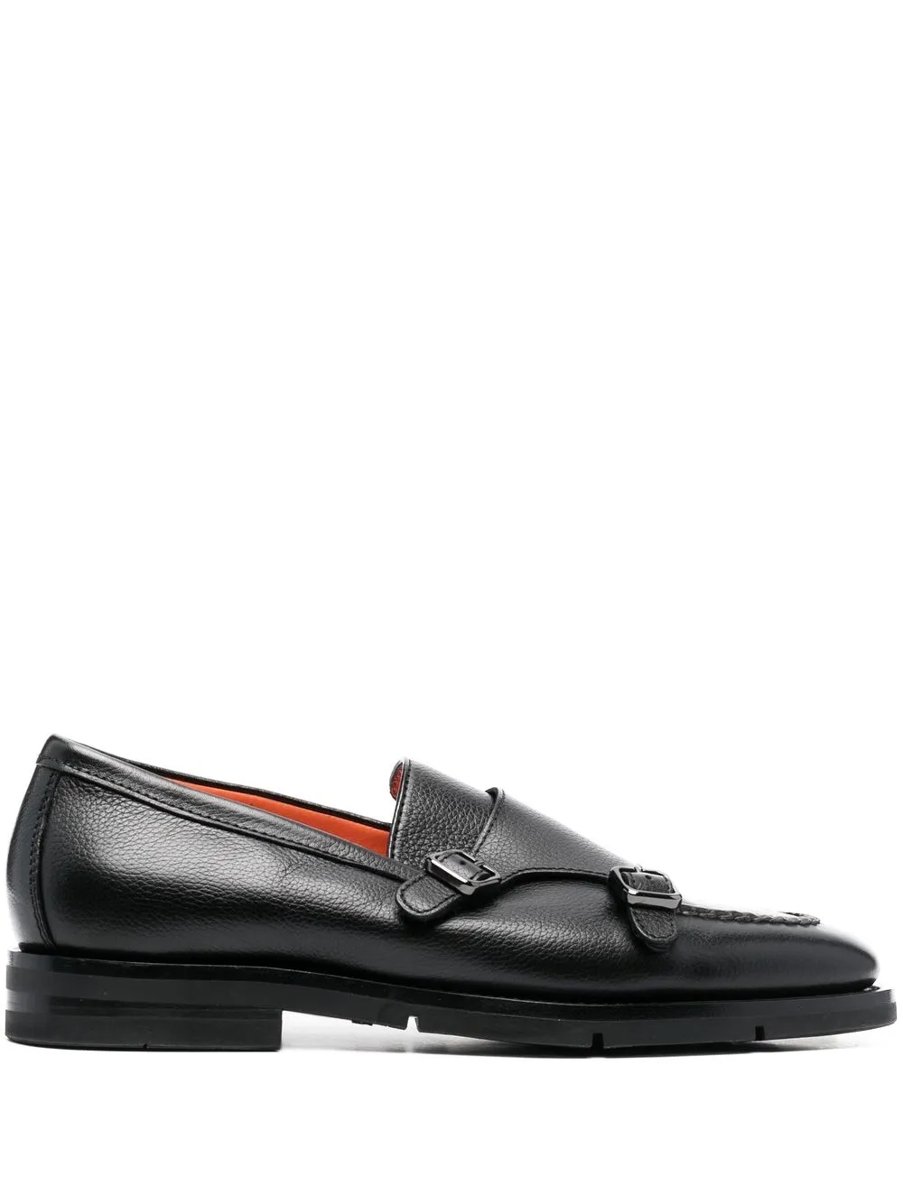 

Santoni monk-strap leather loafers - Black