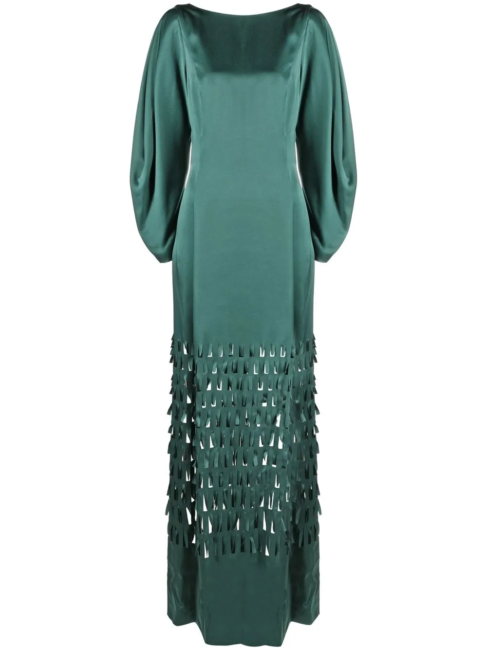 

Alberta Ferretti cut-out puff-sleeve gown - Green