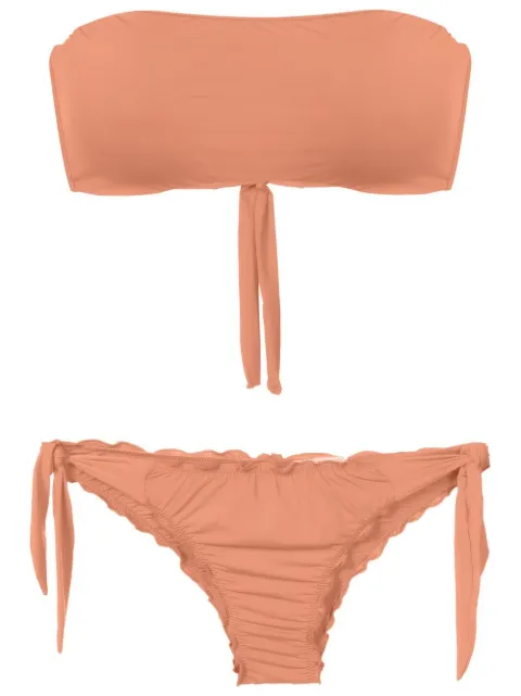 Amir Slama bikini estilo bandeau con detalle fruncido