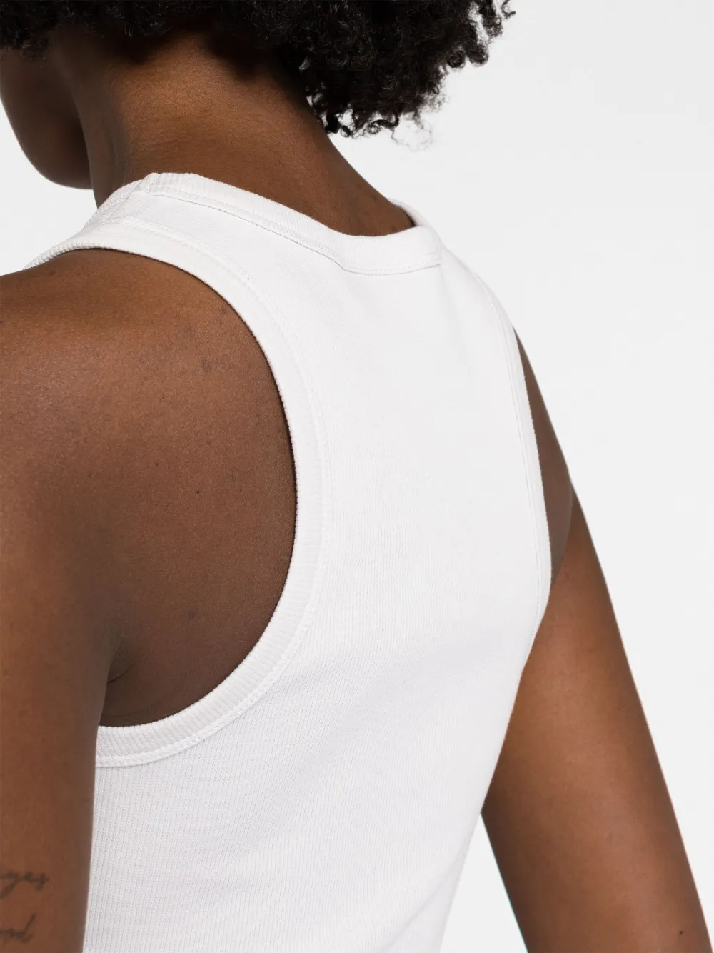 トップス Mowalola White Am I A Cotton Tank Top Mowalola White Am I A Cotton Tank Top | Smart Closet
