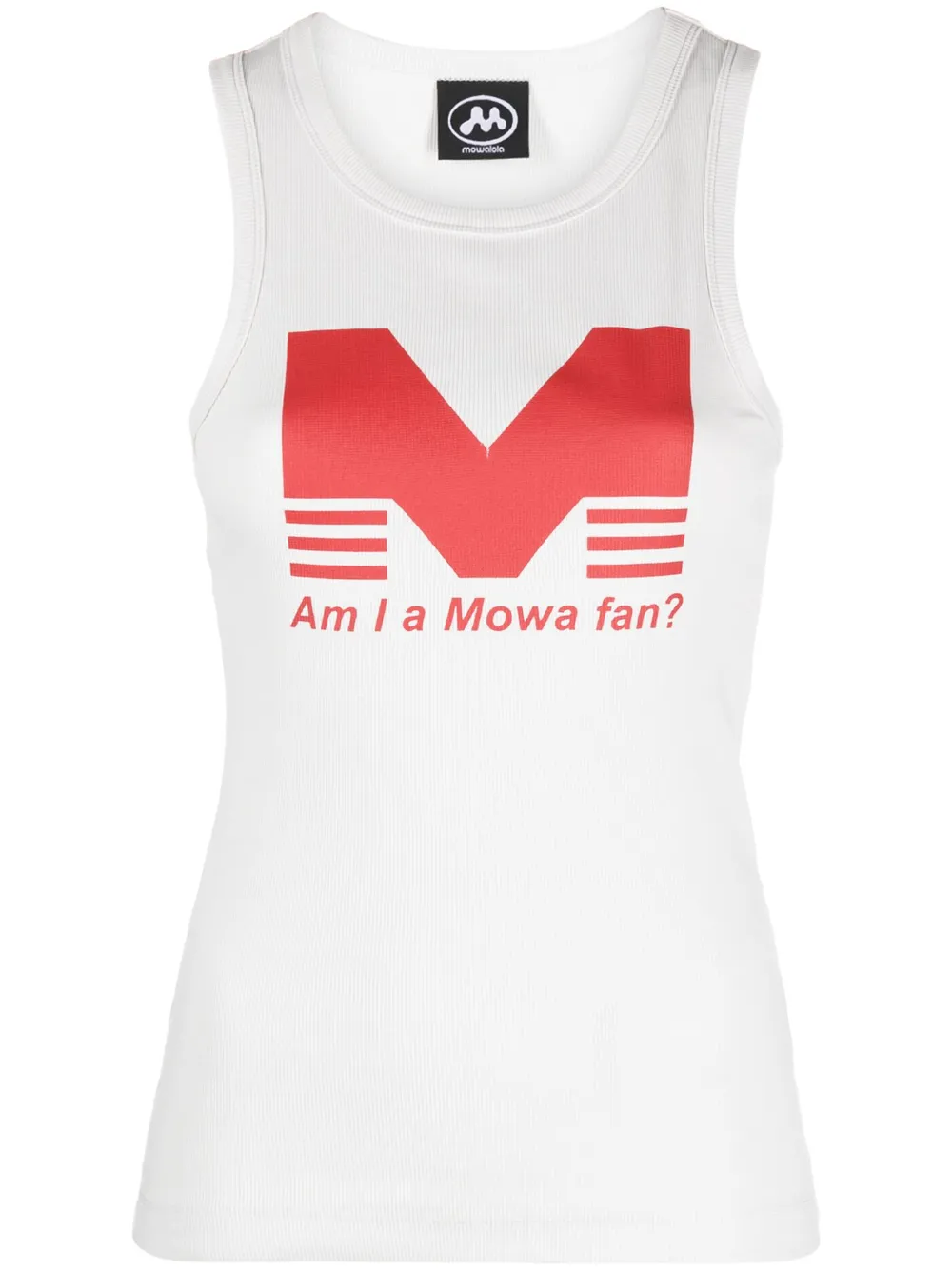 トップス Mowalola White Am I A Cotton Tank Top Mowalola White Am I A Cotton Tank Top
