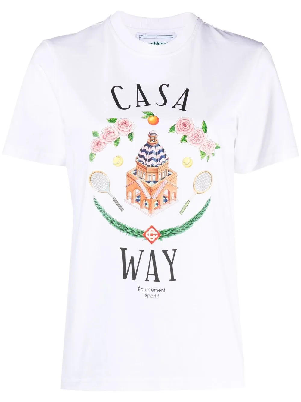 

Casablanca Casa Way-print cotton T-shirt - White