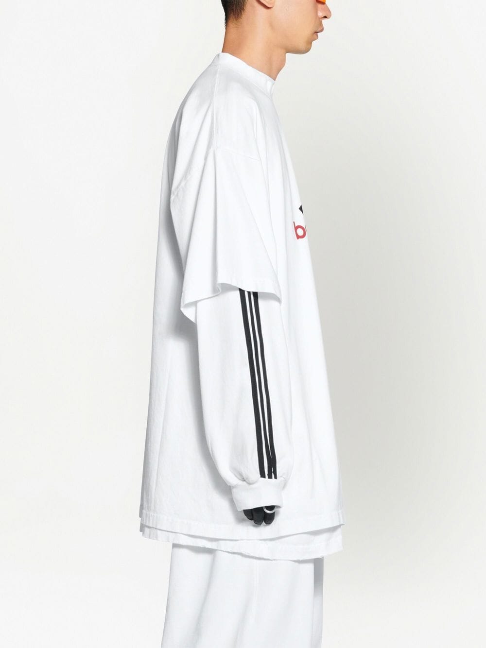 Shop Balenciaga X Adidas Logo-print T-shirt In Weiss