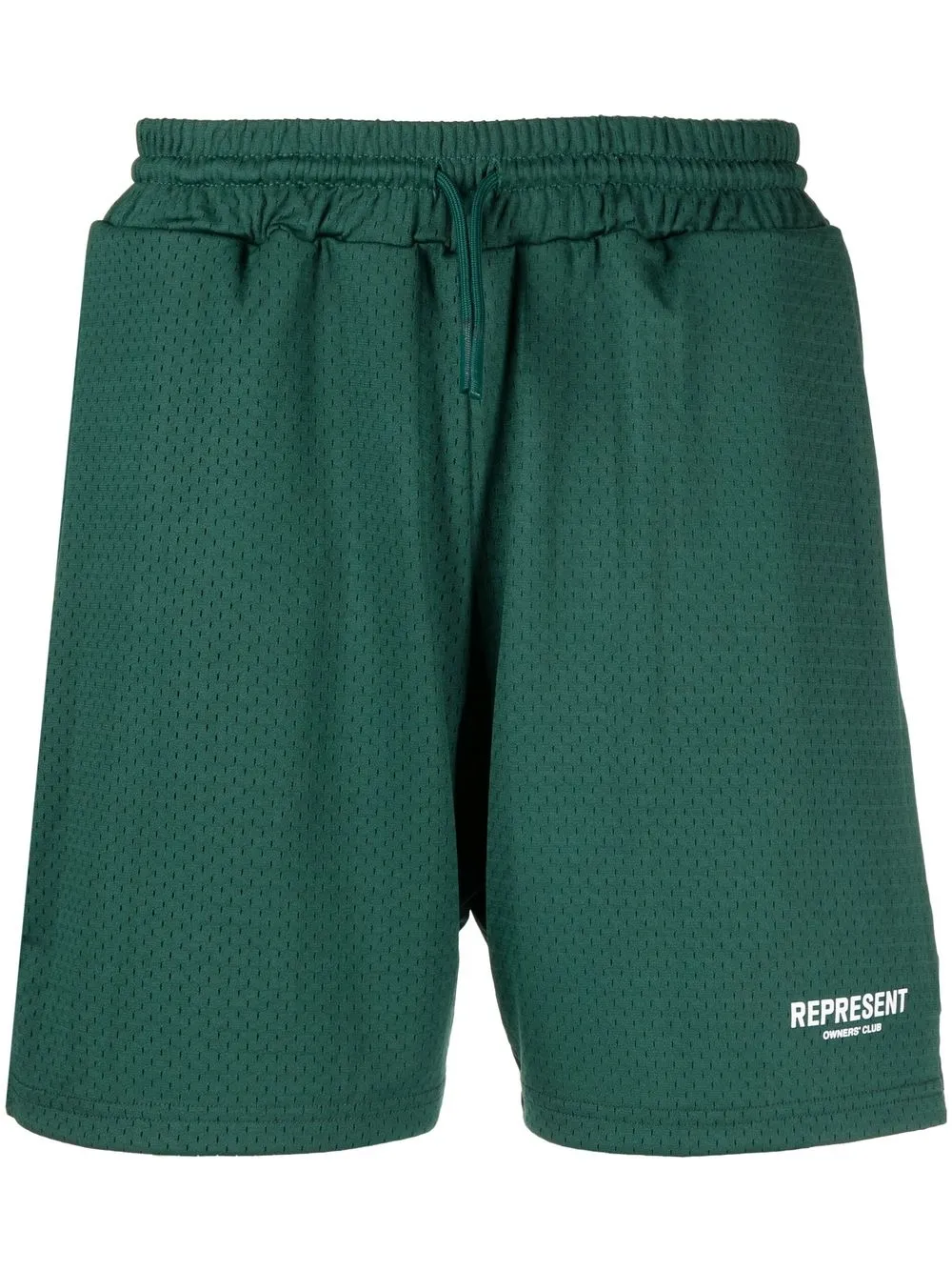 

Represent shorts con cordones en la pretina y logo estampado - Verde