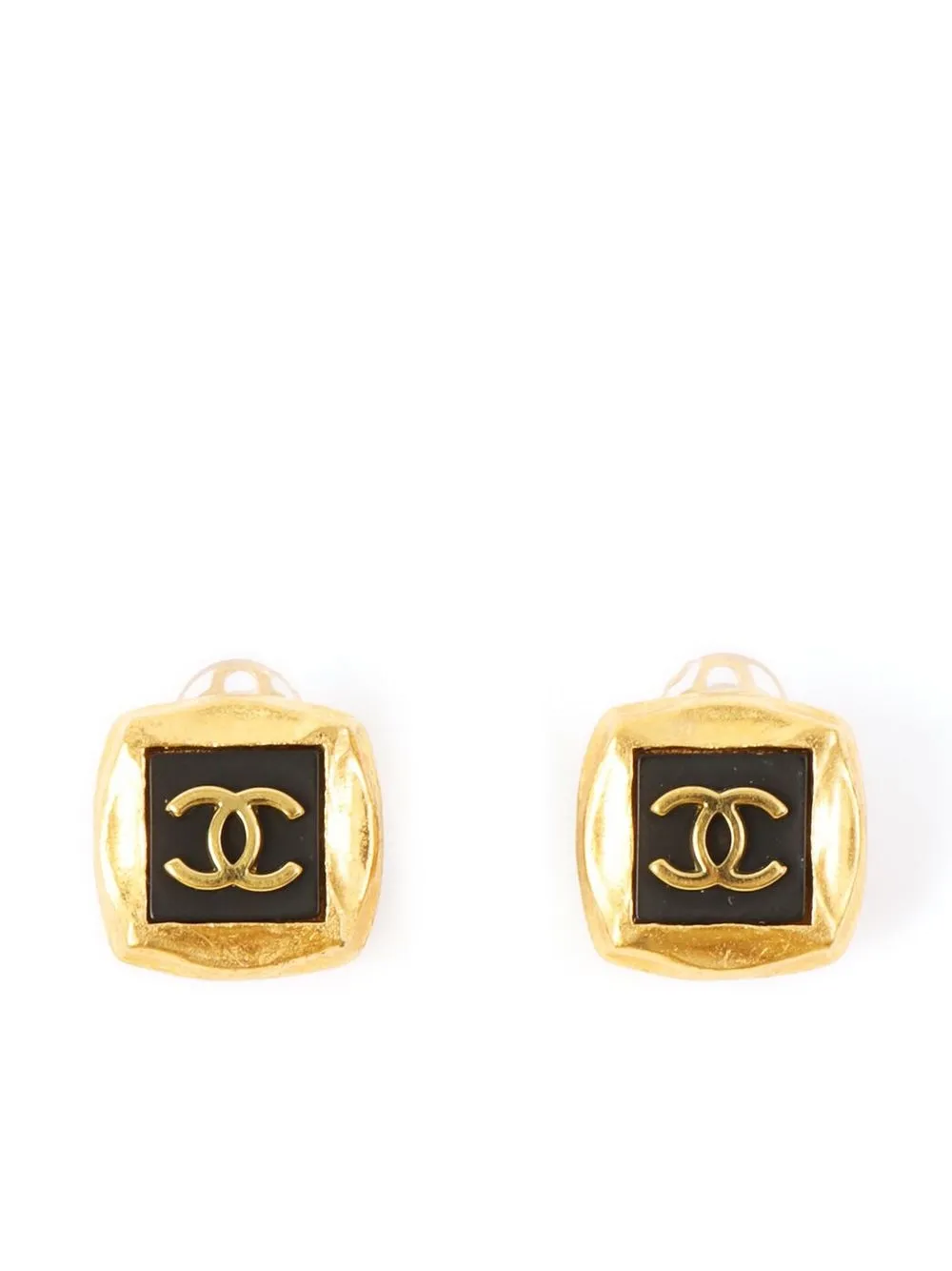 

Chanel Pre-Owned aretes de clip con logo CC 1995 - Dorado