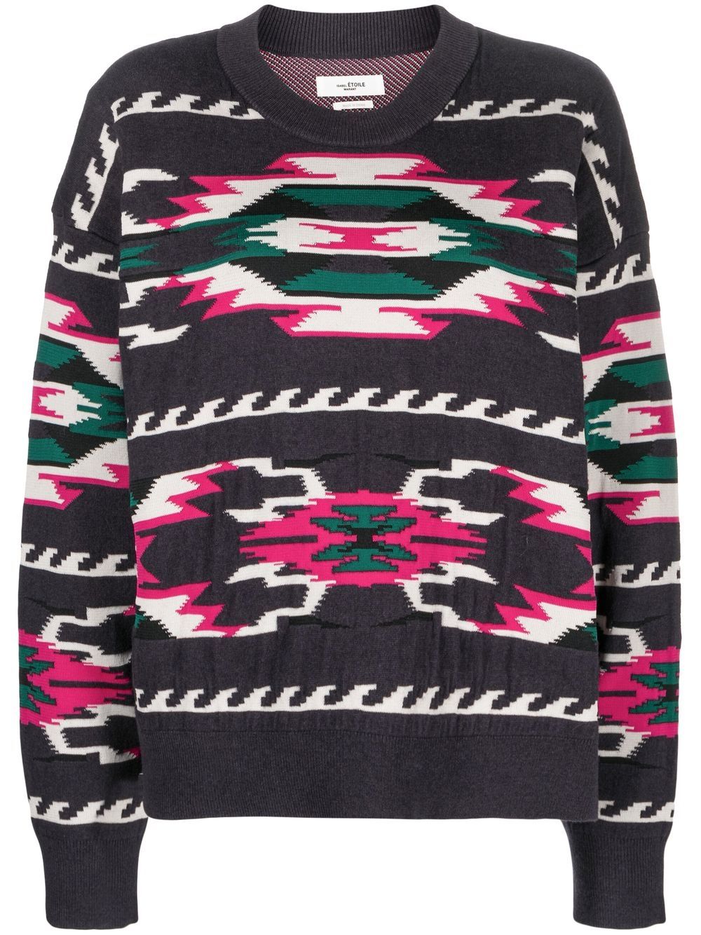 MARANT ÉTOILE intarsia-knit long-sleeve jumper