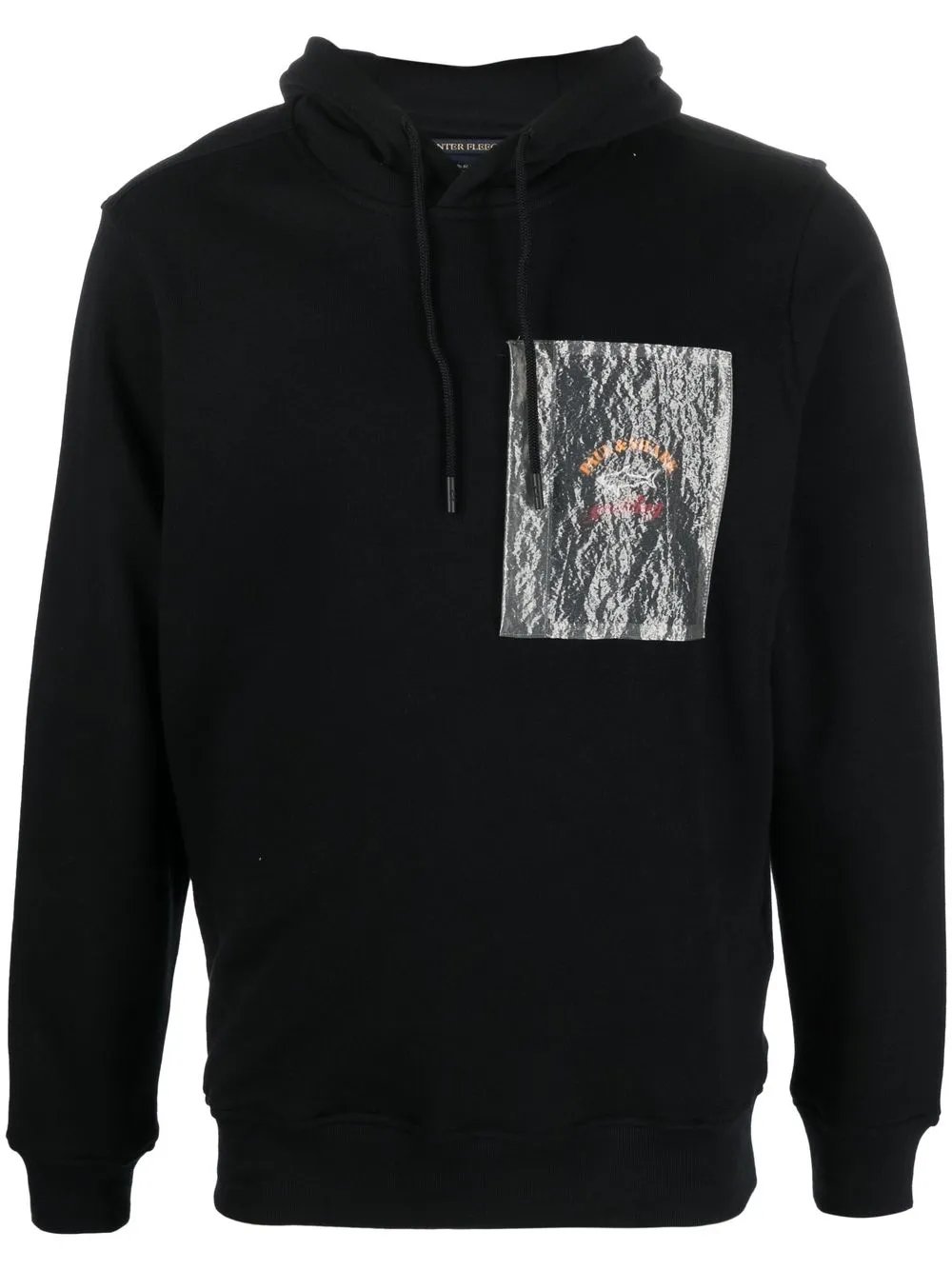 

Paul & Shark logo-print hoodie - Black