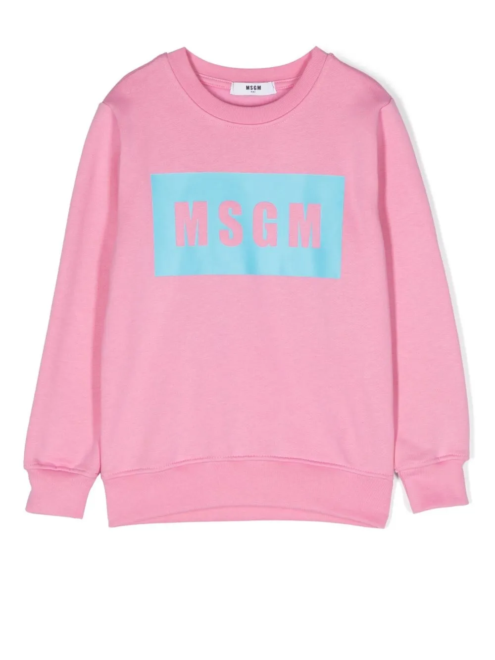 

MSGM Kids sudadera con logo estampado - Rosado