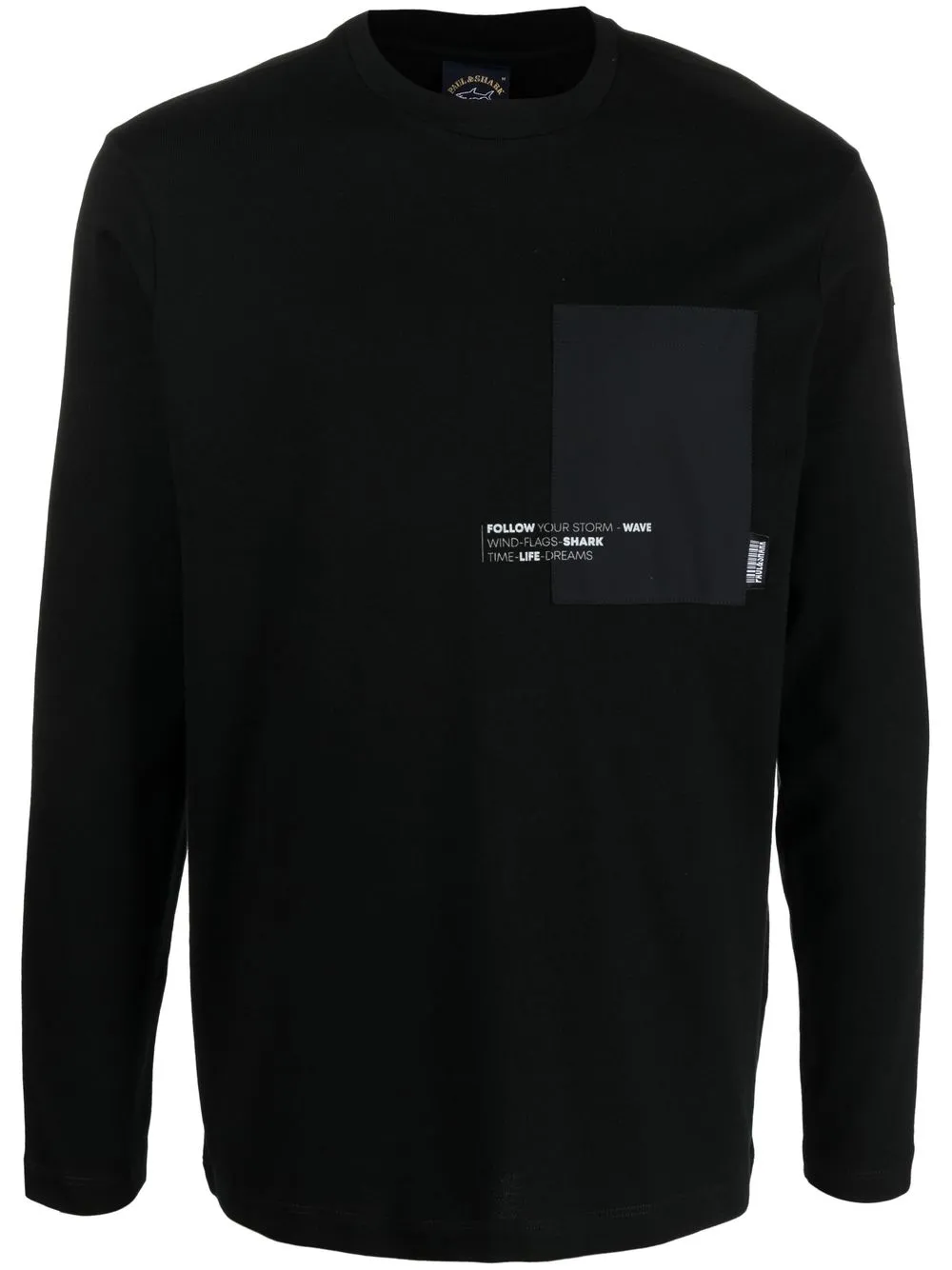 

Paul & Shark logo-patch jumper - Black