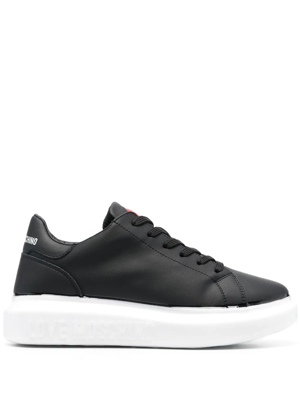 

Love Moschino tenis bajos con agujetas - Negro