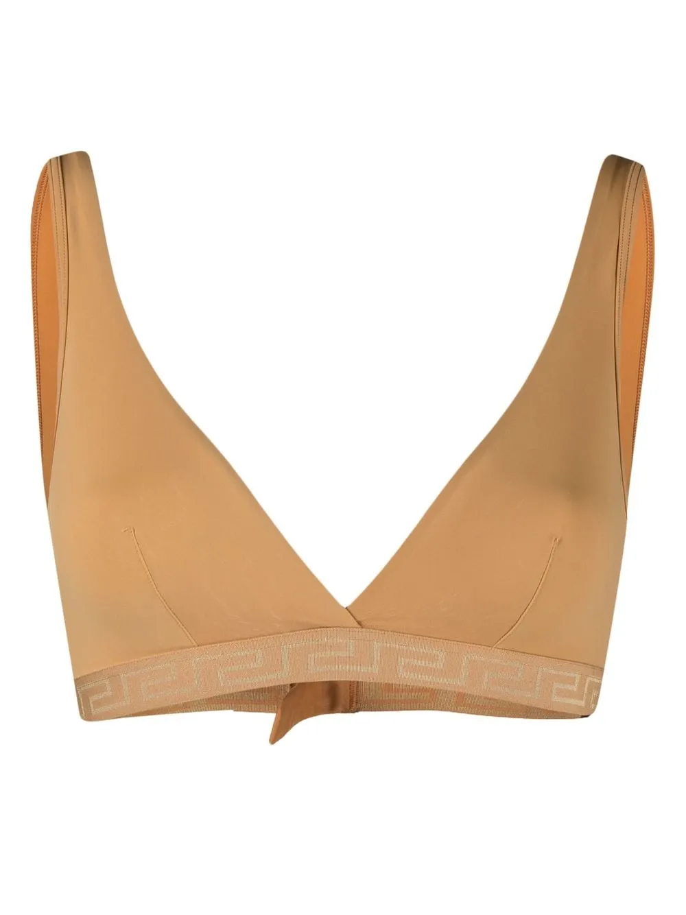 

Versace Greca pattern bralette - Neutrals