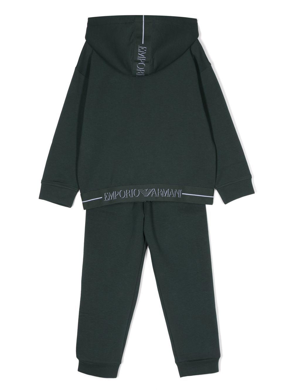 Emporio Armani Kids Trainingspak met logoband - Groen