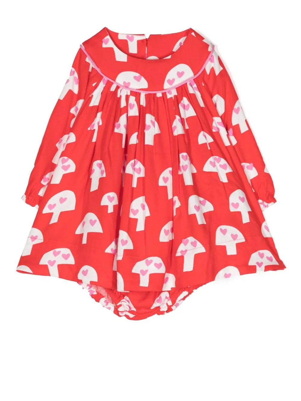 

Stella McCartney Kids vestido con motivo abstracto - Rojo