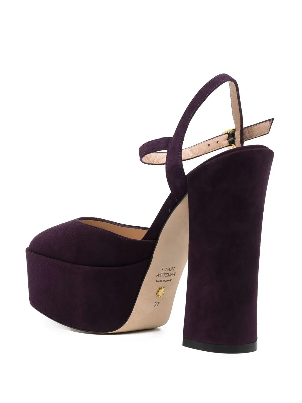  Stuart Weitzman Suede Platform Pumps - Purple 