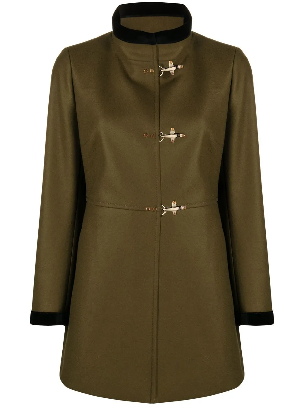 

Fay toggle-fastening wool coat - Green