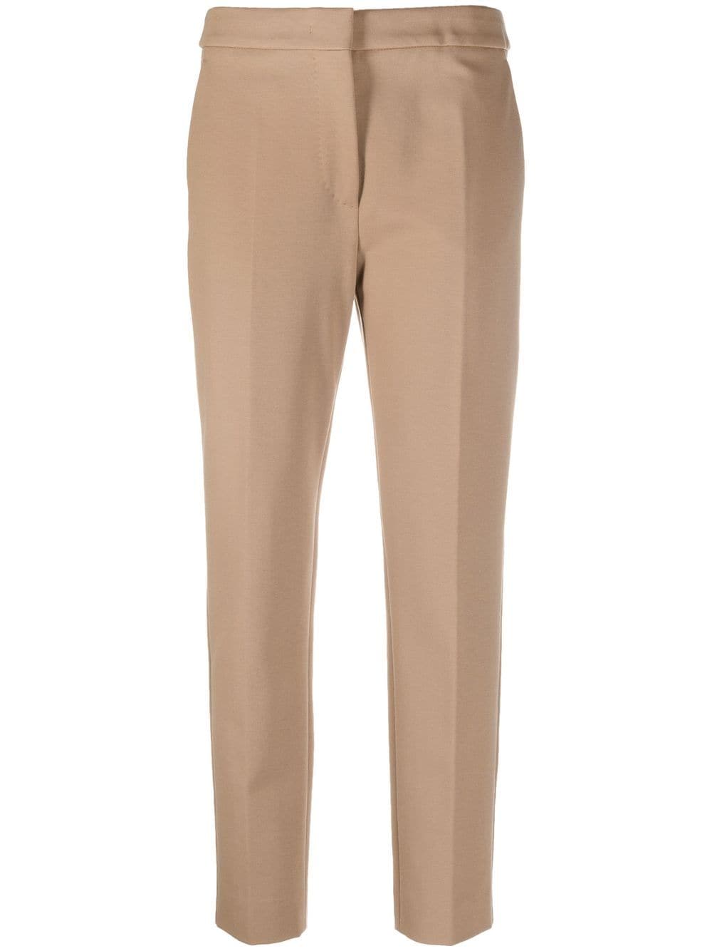 Max Mara High-waisted Straight-leg Trousers In Brown
