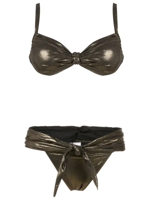 Amir Slama bikini con detalle fruncido