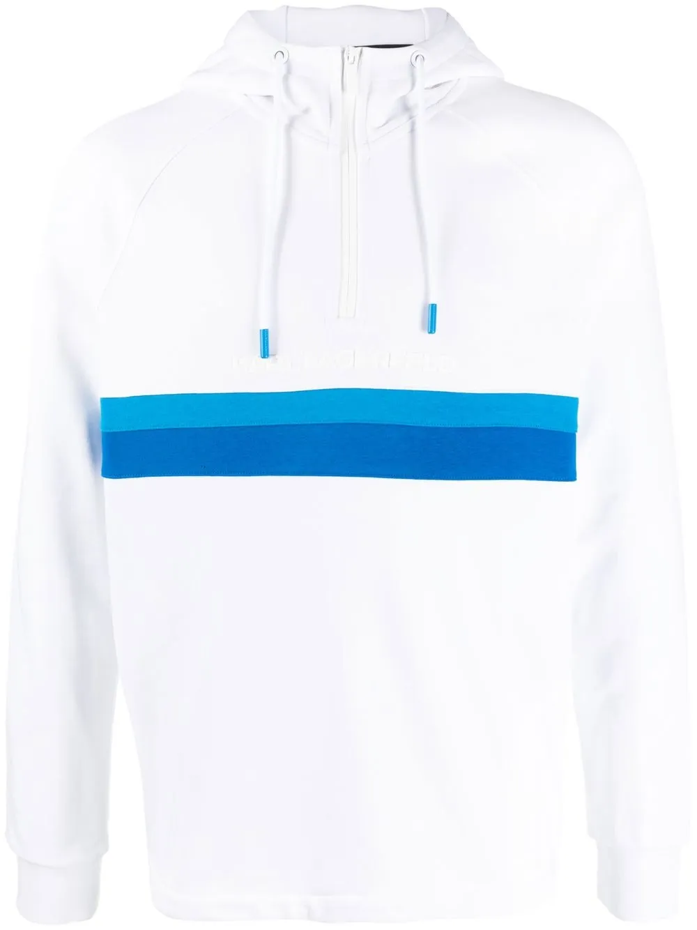 

Karl Lagerfeld hoodie con detalle de rayas - Blanco