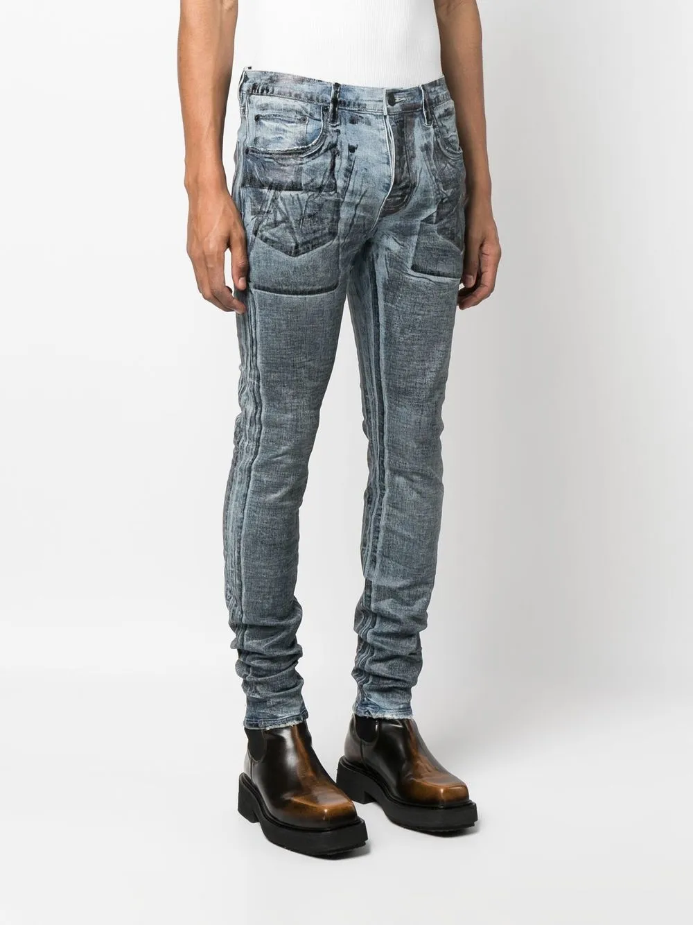 Purple Brand X ray Low rise Skinny Jeans In Blue ModeSens