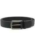 Zegna triple-stitch leather belt - Black