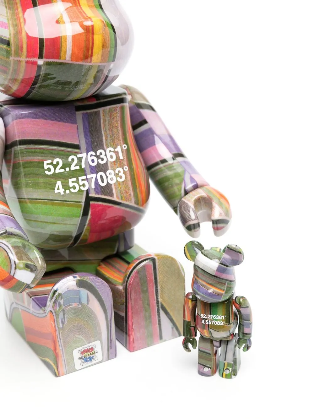 Medicom Toy Multicolour Be@rbrick Benjamin Grant Lisse 100% And 400% Set In Purple