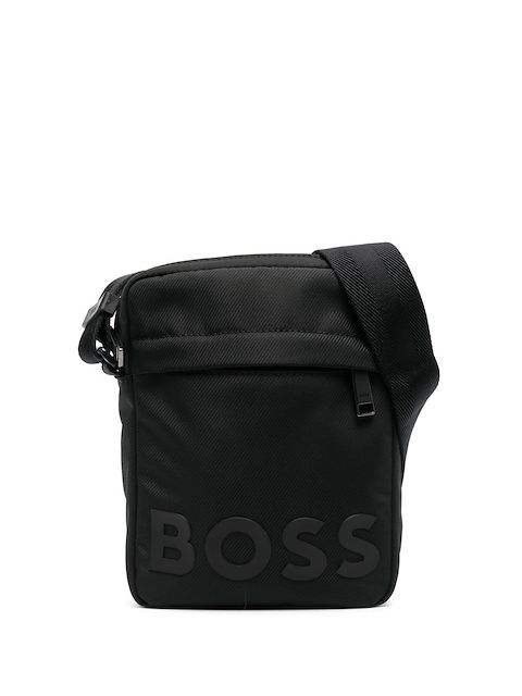 BOSS logo-print mini messenger bag