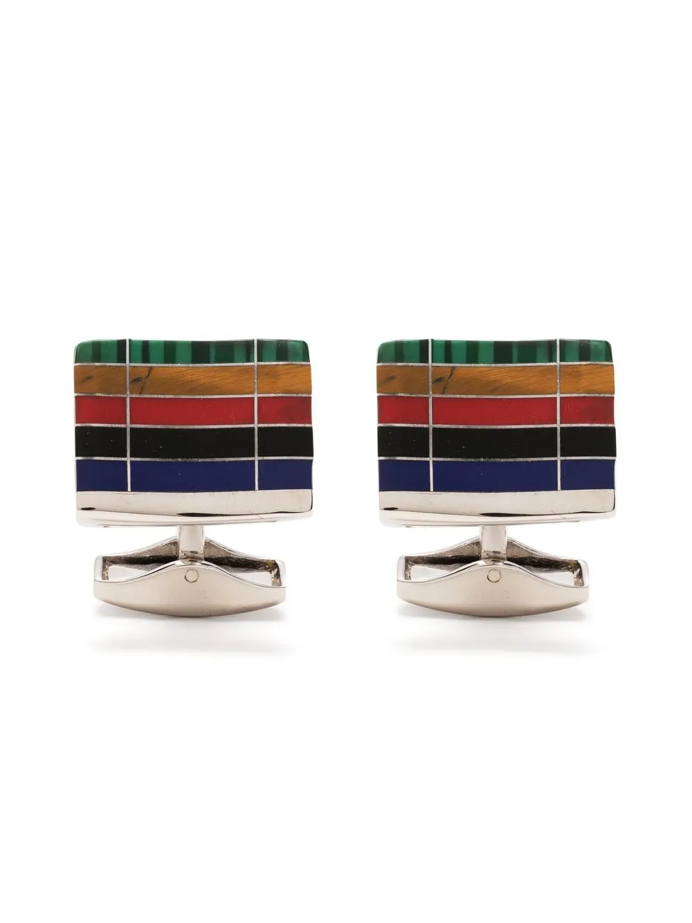 

Tateossian multi-colour Mosaic cufflinks - Silver
