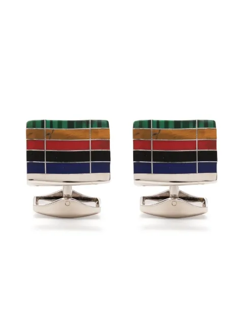 Tateossian multi-colour Mosaic cufflinks