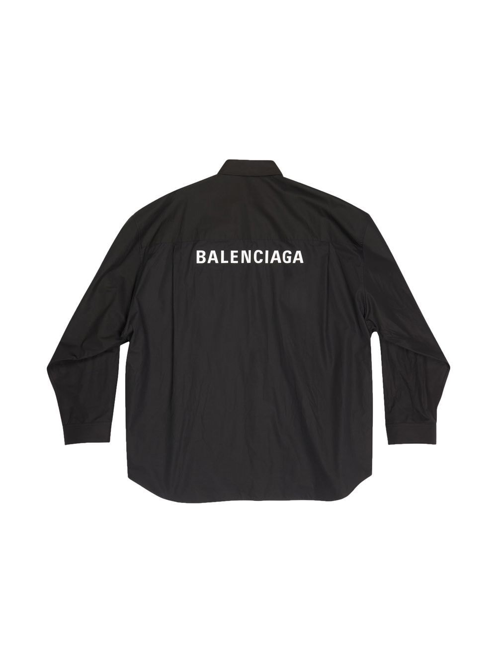 Shop Balenciaga Oversized Logo-print Shirt In Black