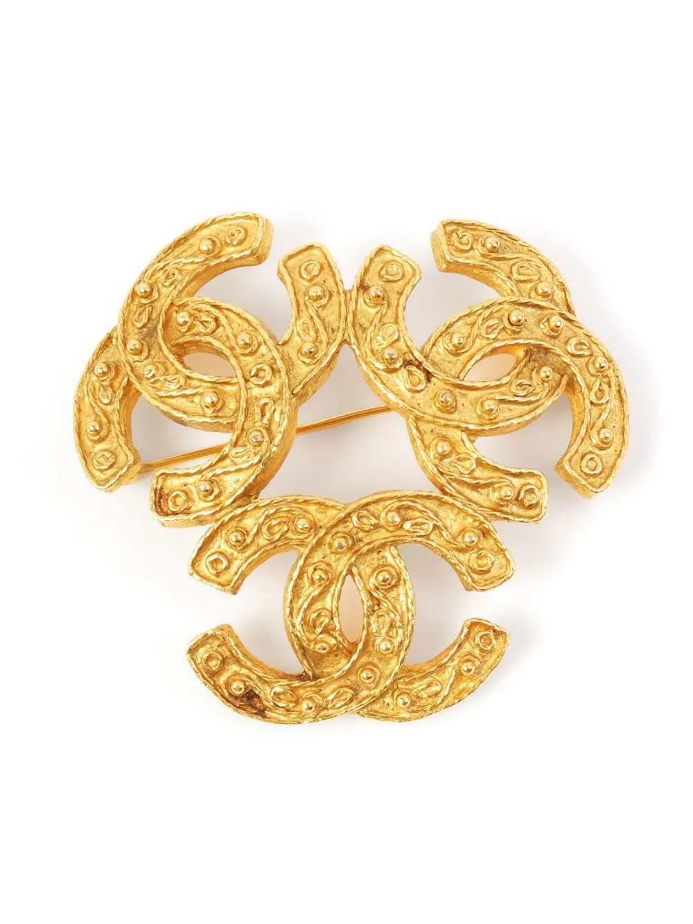 

Chanel Pre-Owned broche con logo CC 1994 - Dorado