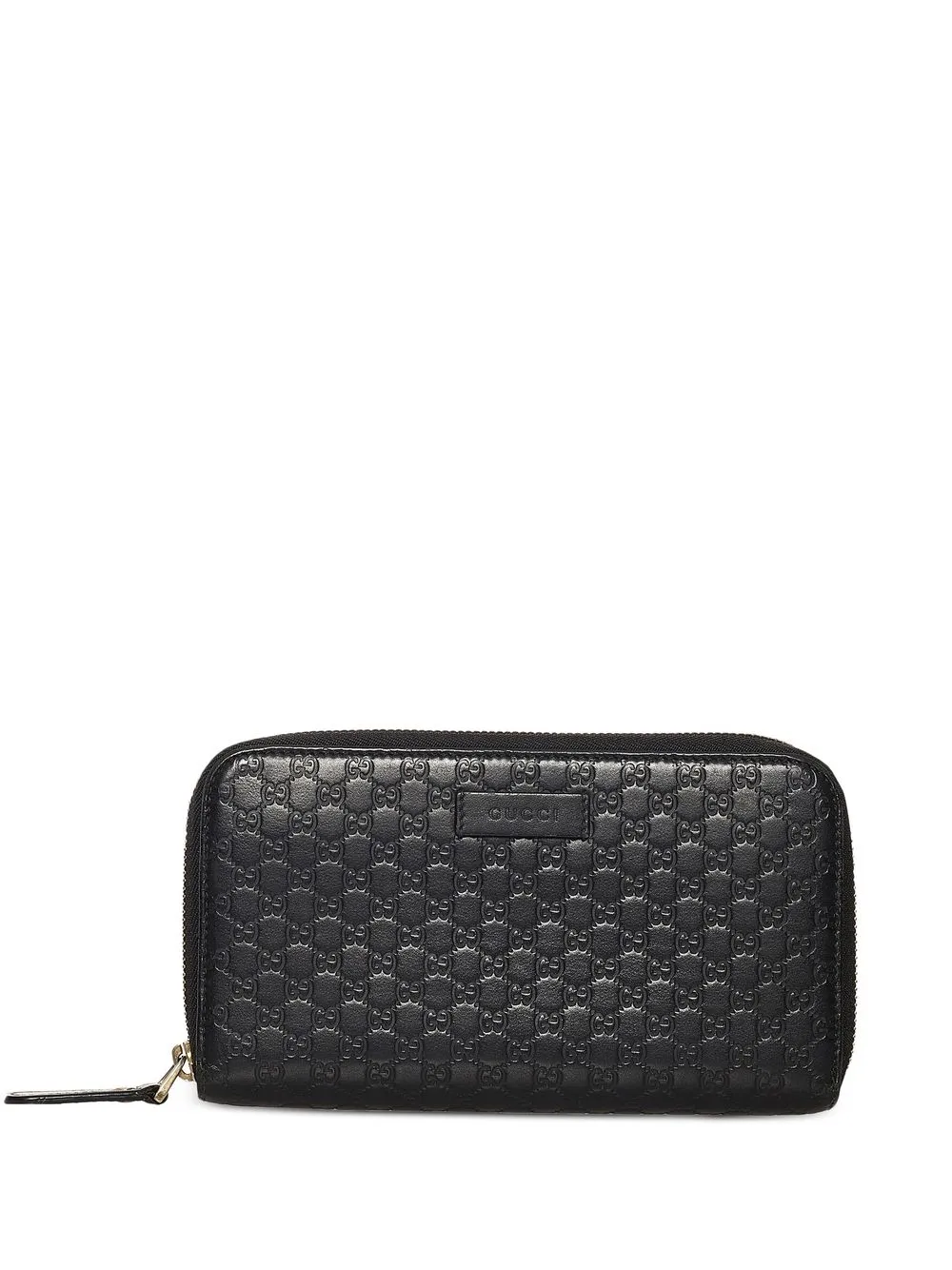 

Gucci Pre-Owned cartera Microguccissima con cierre en contorno - Negro