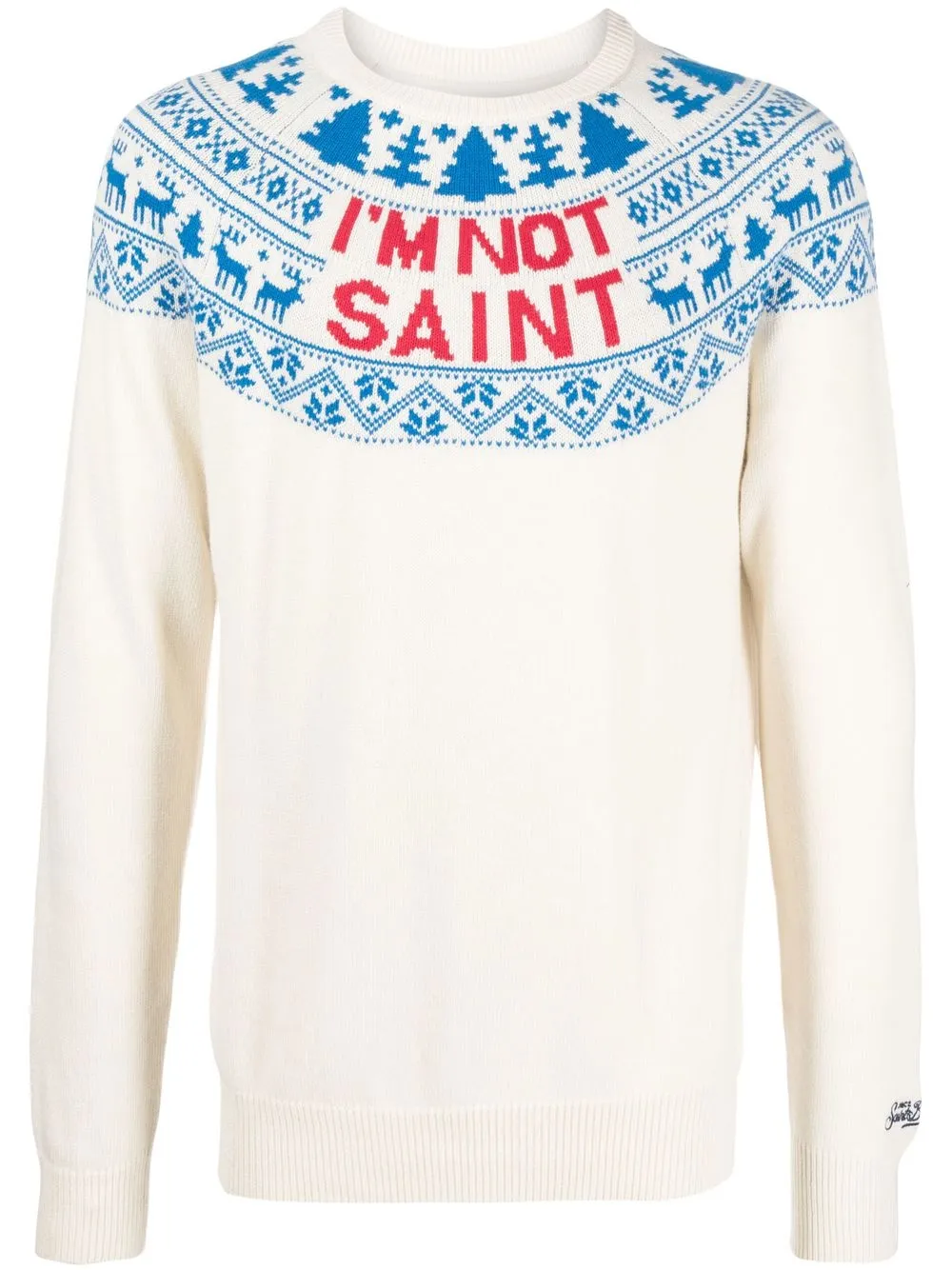 

MC2 Saint Barth Heron Reindeer Saint-print jumper - Neutrals