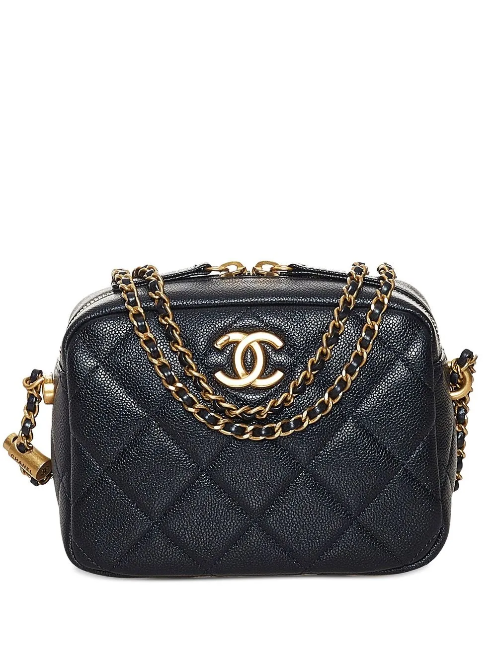 

Chanel Pre-Owned CC diamond-quilted shoulder bag - Black